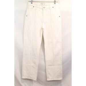 Abercrombie Fitch Jeans The Baggy Mid Rise Womens size 6 Tall Ivory Denim